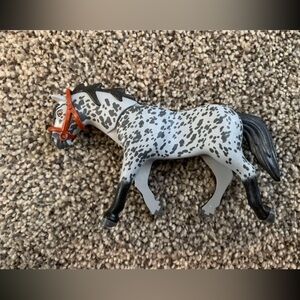 Grey & Black Horse Playmobil Toy